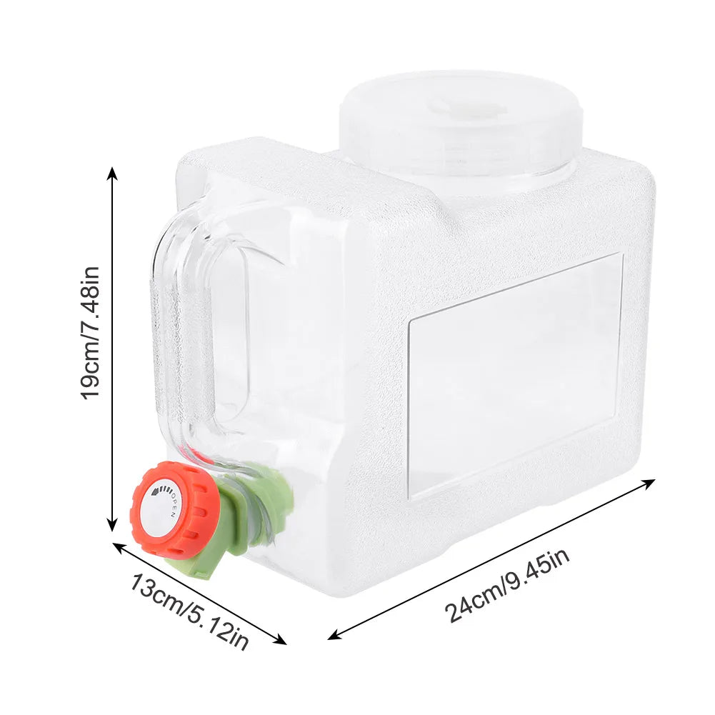 3.2 Gallon/12L Camping Water Container with Spigot BPA Free Car Water Carrier Tank Large Capacity Truly No Leakage Multifunction