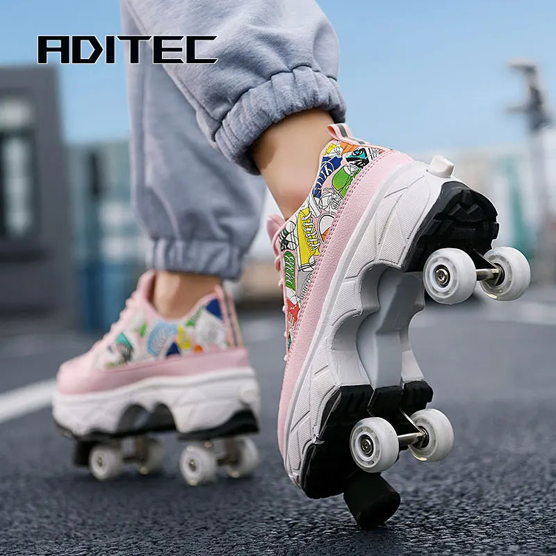 Cartoon Roller Sneakers (Heelys)
