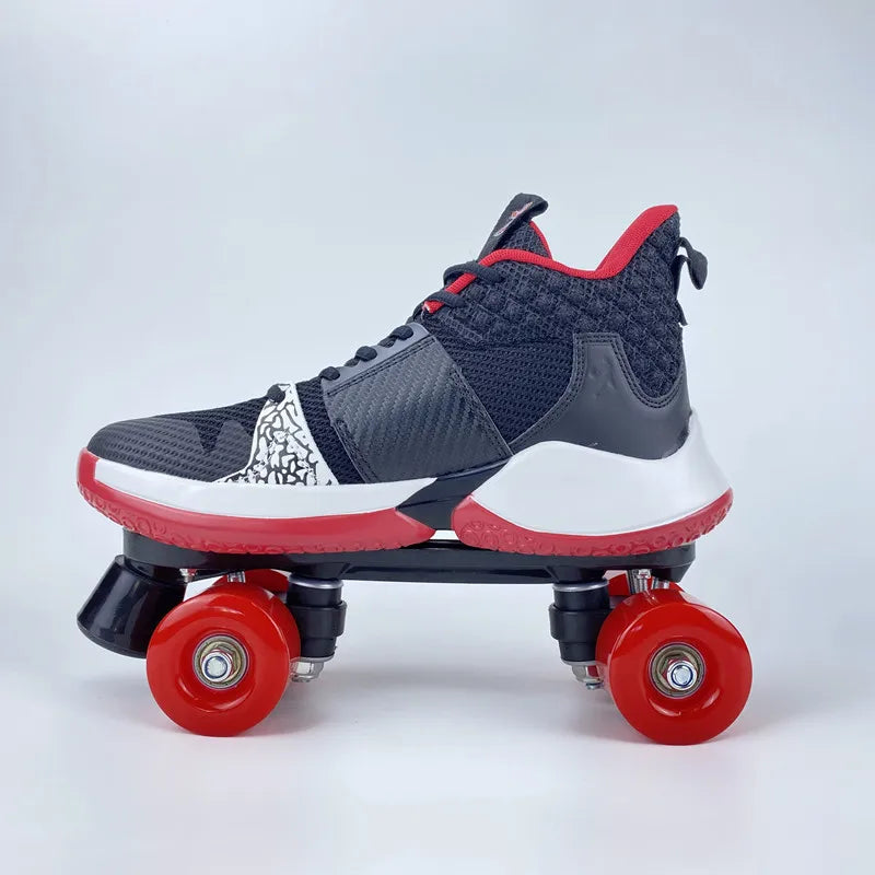 Basketball Shoe Style Quad Roller Skates
