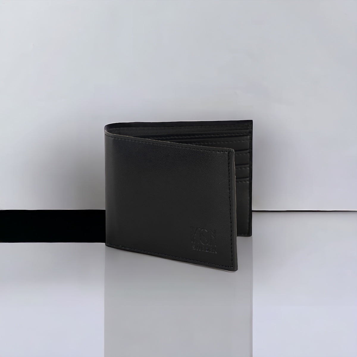 Apple Leather Stylish Classic Wallet - Black