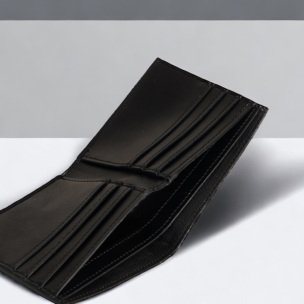 Apple Leather Stylish Classic Wallet - Black
