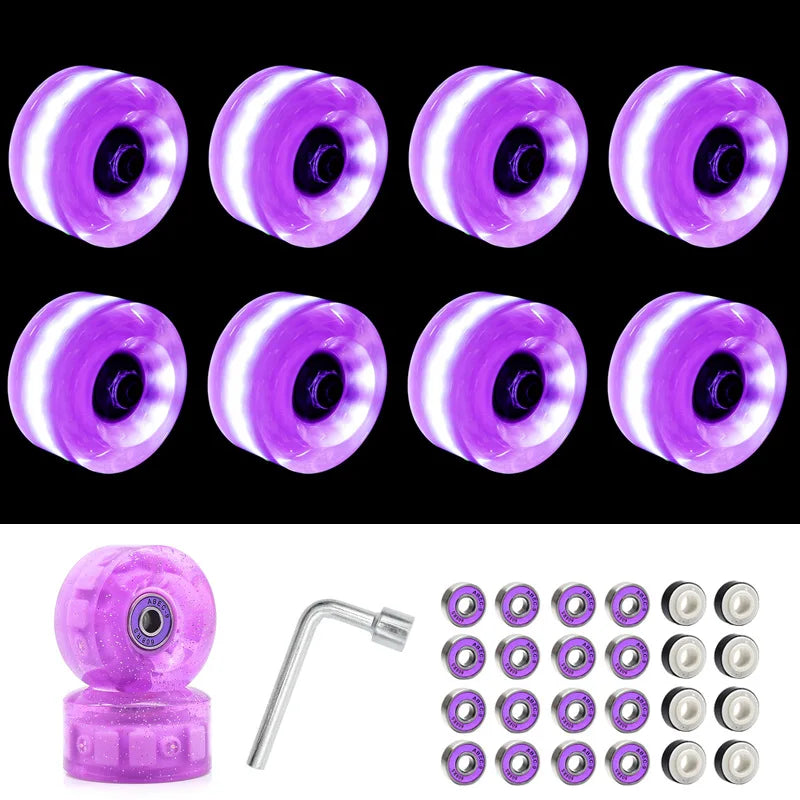 82A PU 58mmx32mm Luminous Outdoor Quad Wheels