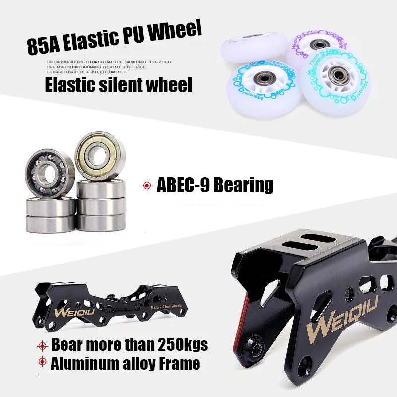 Unisex 4 Wheel Free Skate Inline Roller Blades