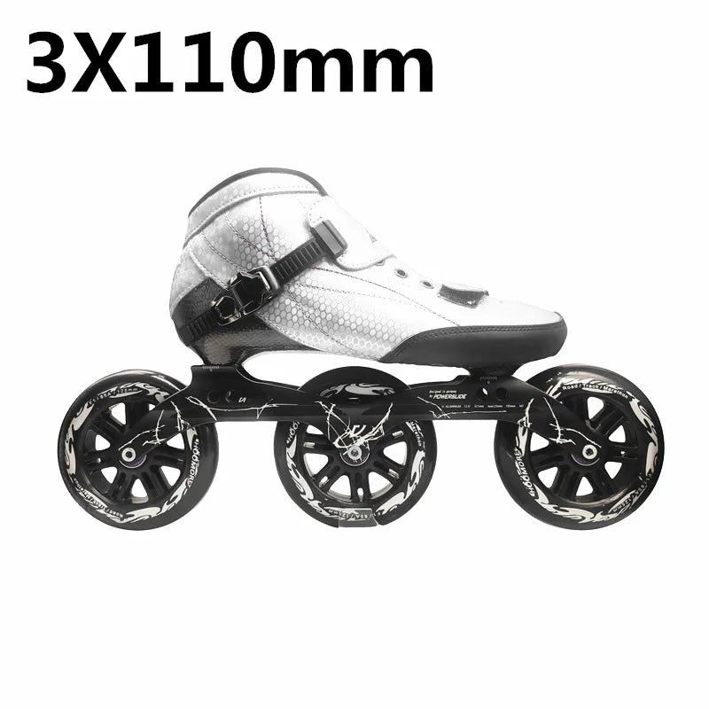 Outdoor Speed Racing Long Street Trace Asphalt Road Inline Speed Skates Shoes Carbon Fiber Adults Kids Sport Roller Patines EU48