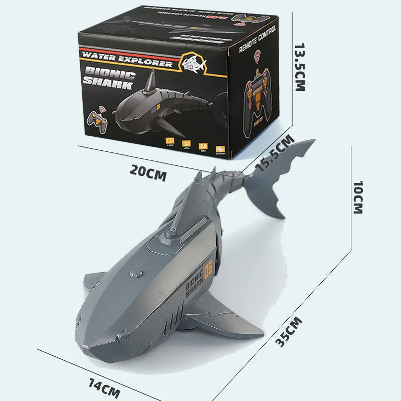 Children's RC Submarine Underwater Boat With 480p Camera - Shark