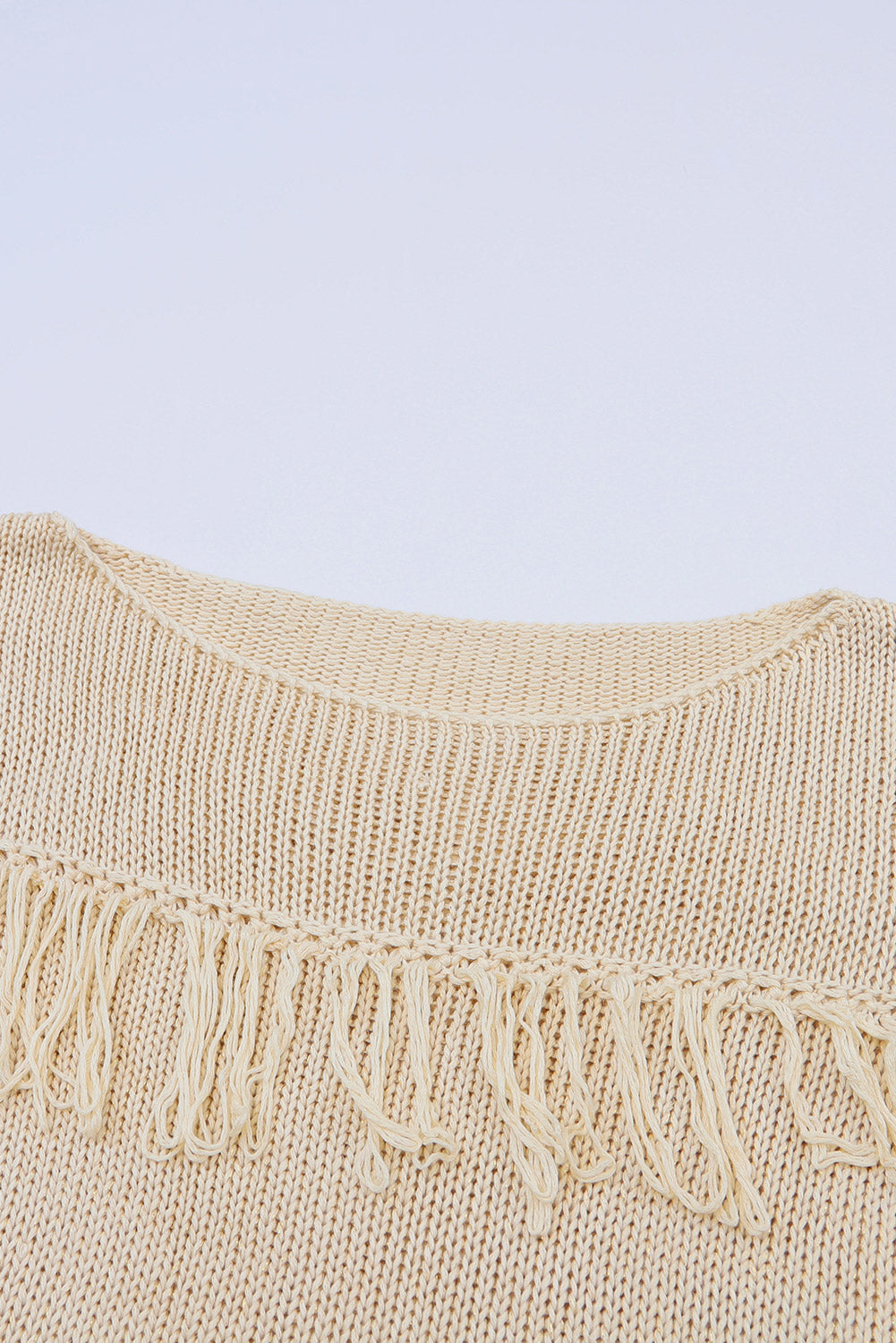 Green Boho Fringe Tasseled Knitted Sweater