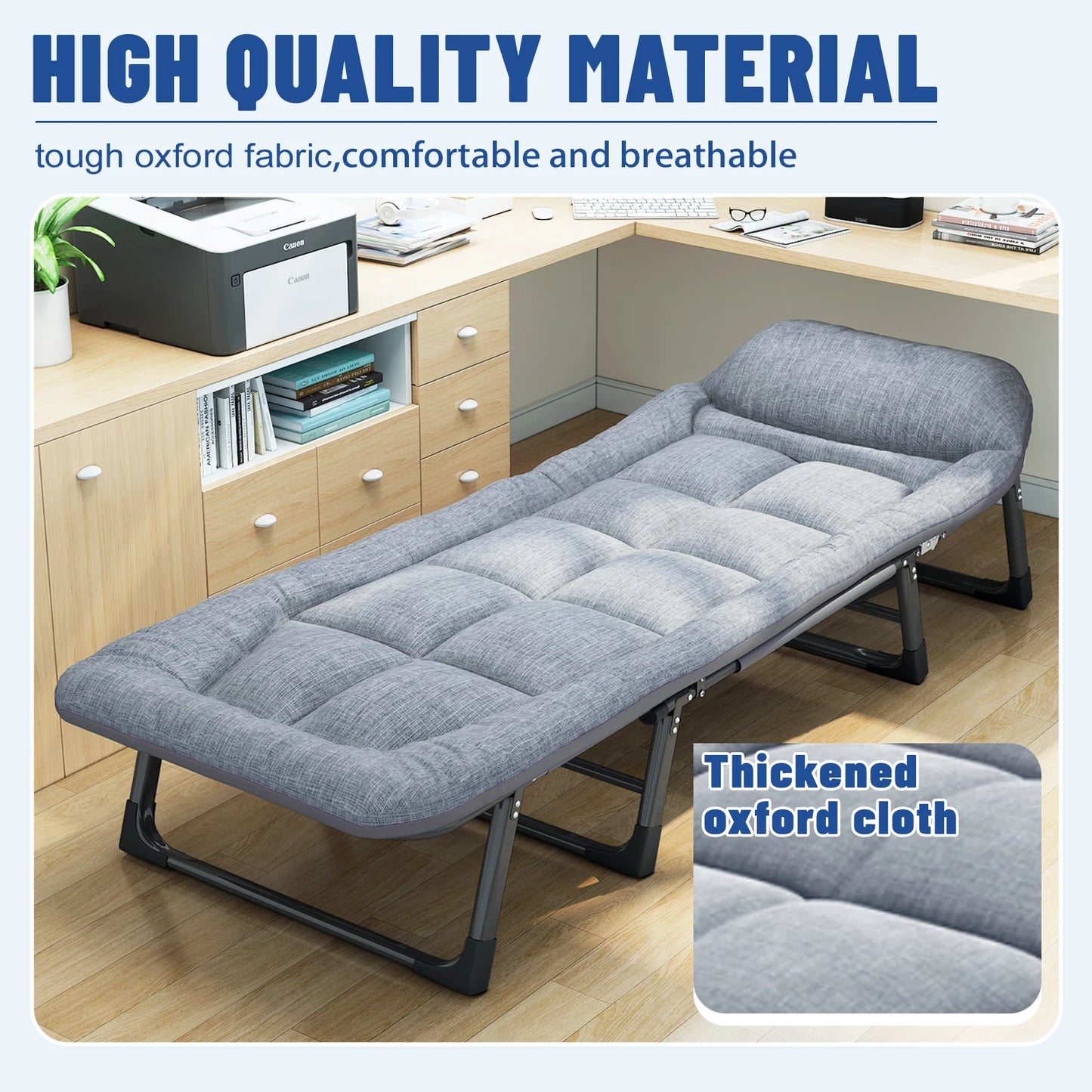 Portable & Foldable Sleeping Cots for Adults 6 Positions