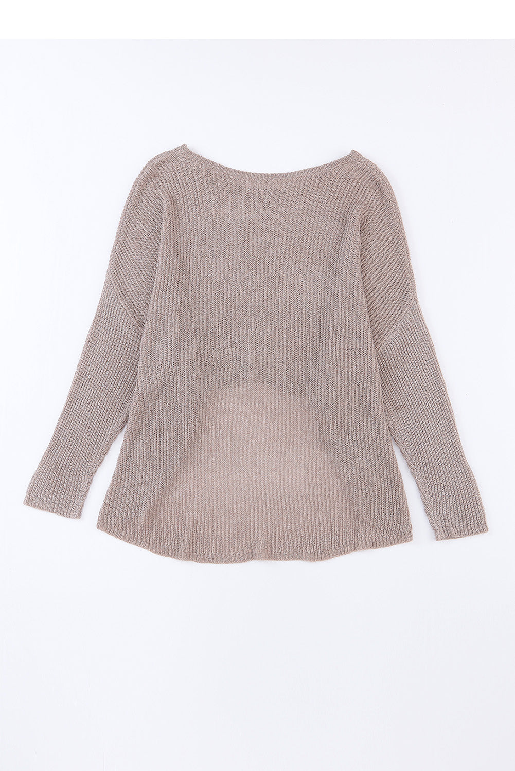 Gray Basic Slouchy Dolman Sleeve Sweater