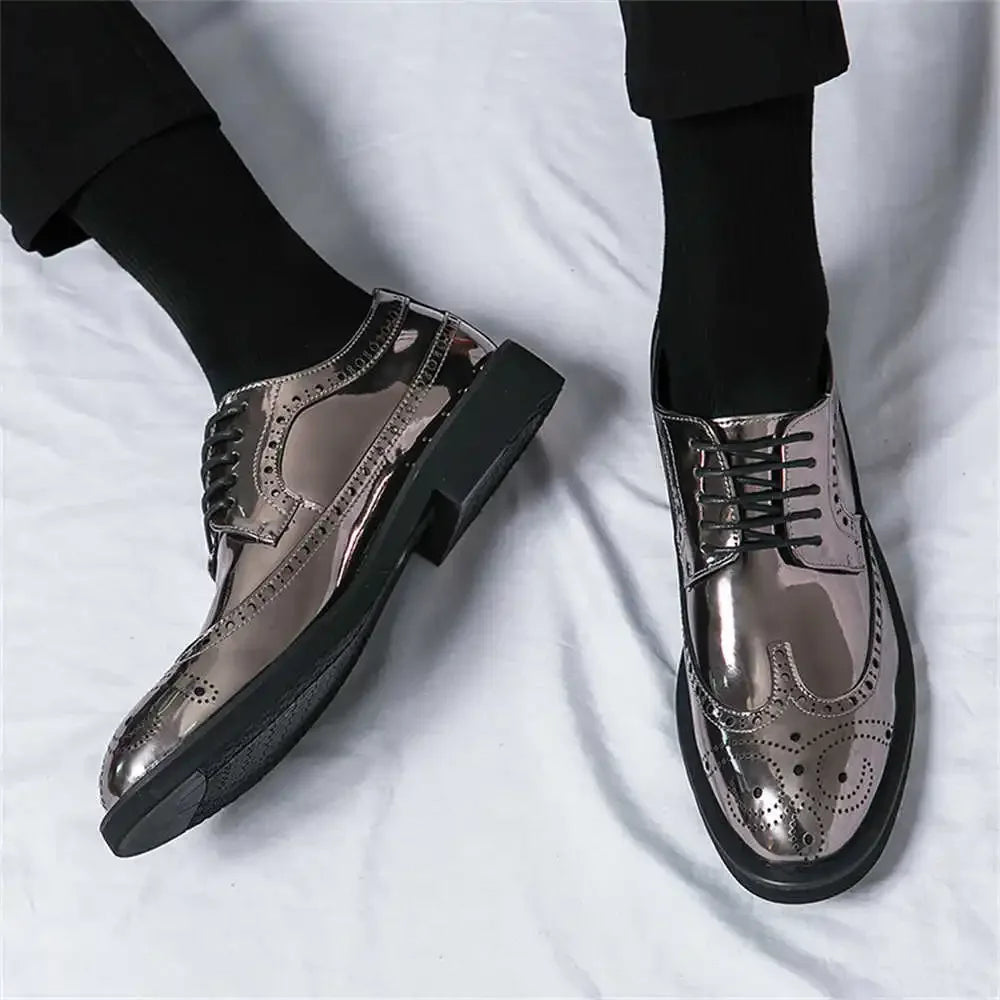 Men's Patent Leather With Lacing Shoes