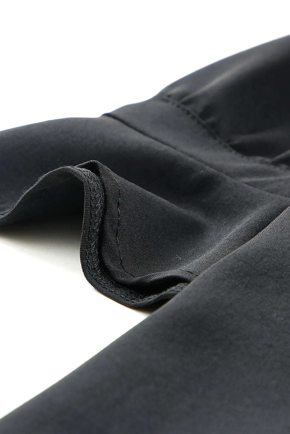 Navy Blue Split V Neck Short Sleeve Tunic Dress