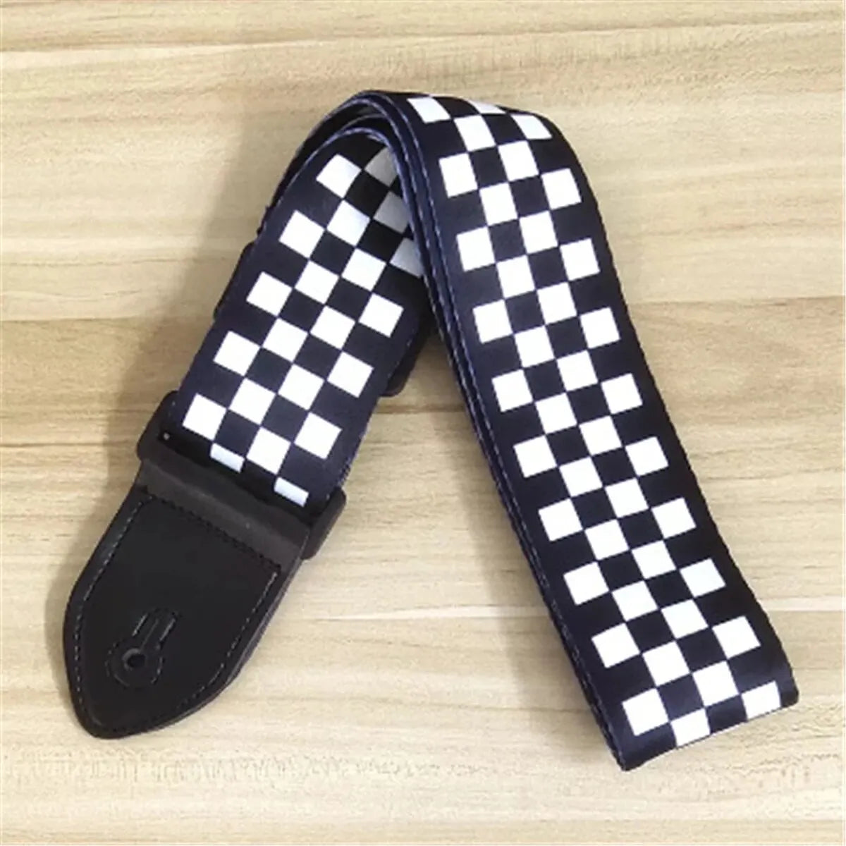 1pc Ethnic Style Widened Acoustic Guitar Strap Leather Head Adjustable Shoulder Strap for Guitar