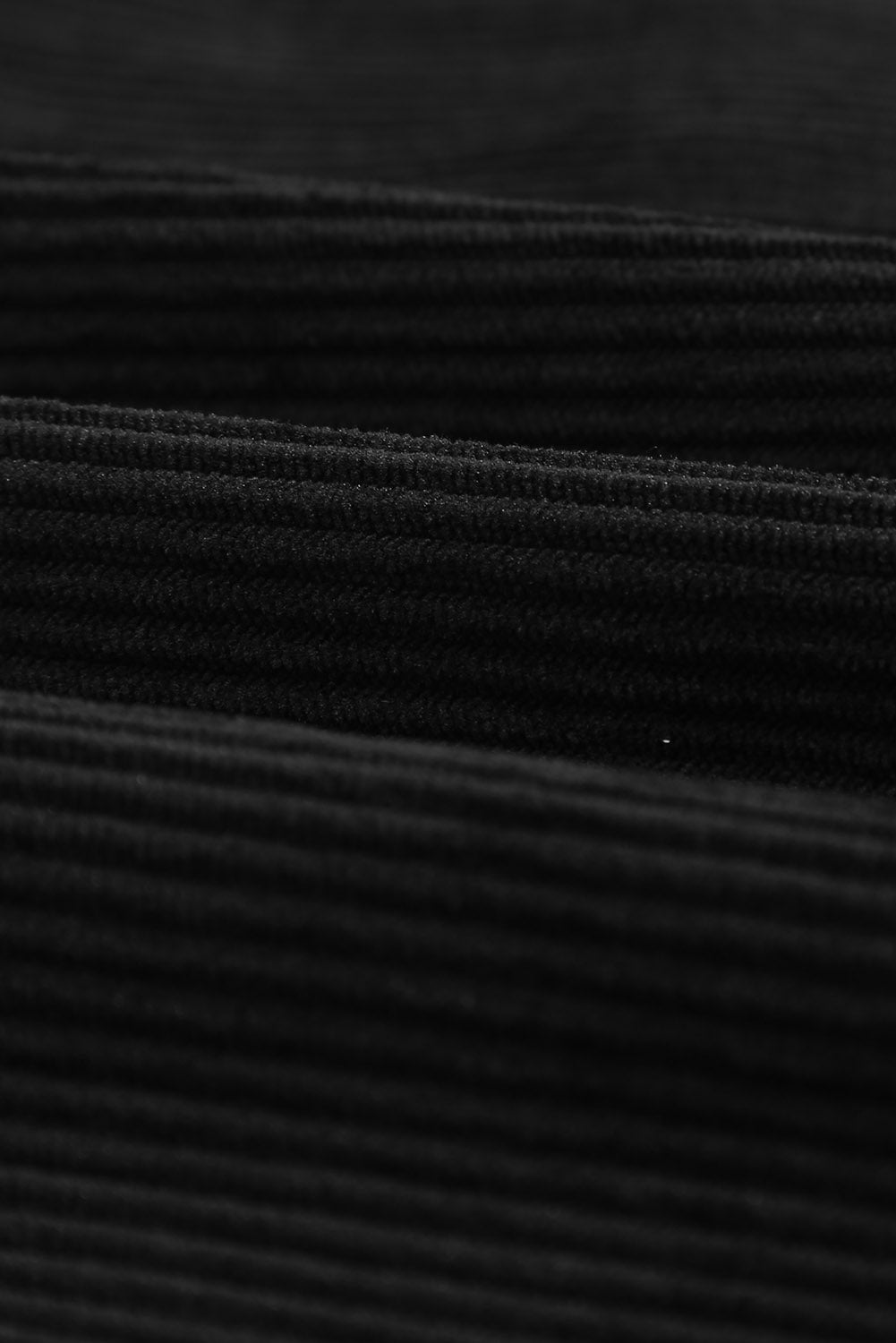 Pocketed Button Ribbed Textured Shacket