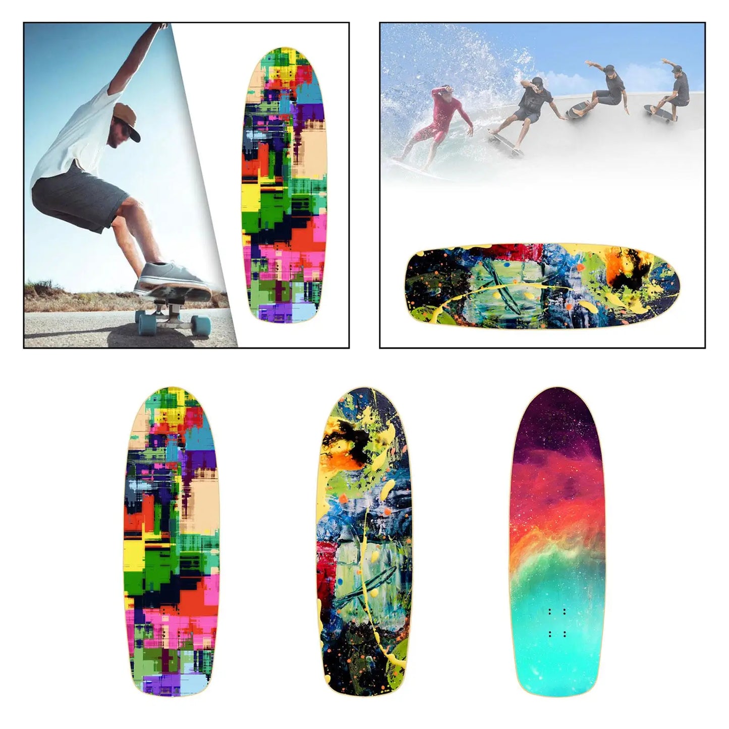 DIY Replacement Beginner Wooden Skateboard Deck
