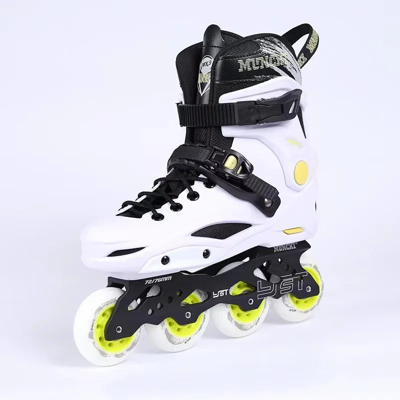 Professional 4 Wheel Fancy Flat Free Skate Inline Roller Skates