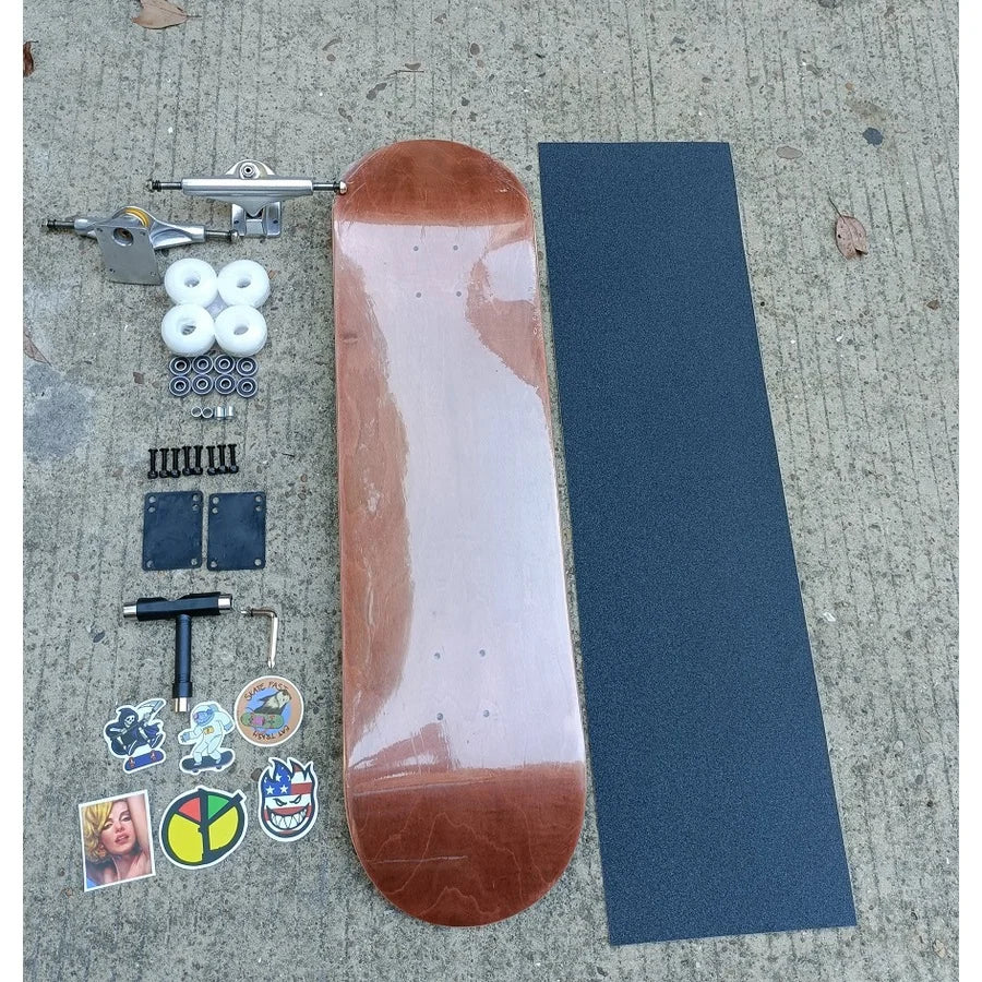 DIY Full (7.75" - 8.5") Skateboard Set - (7ply Canadian Maple Deck)