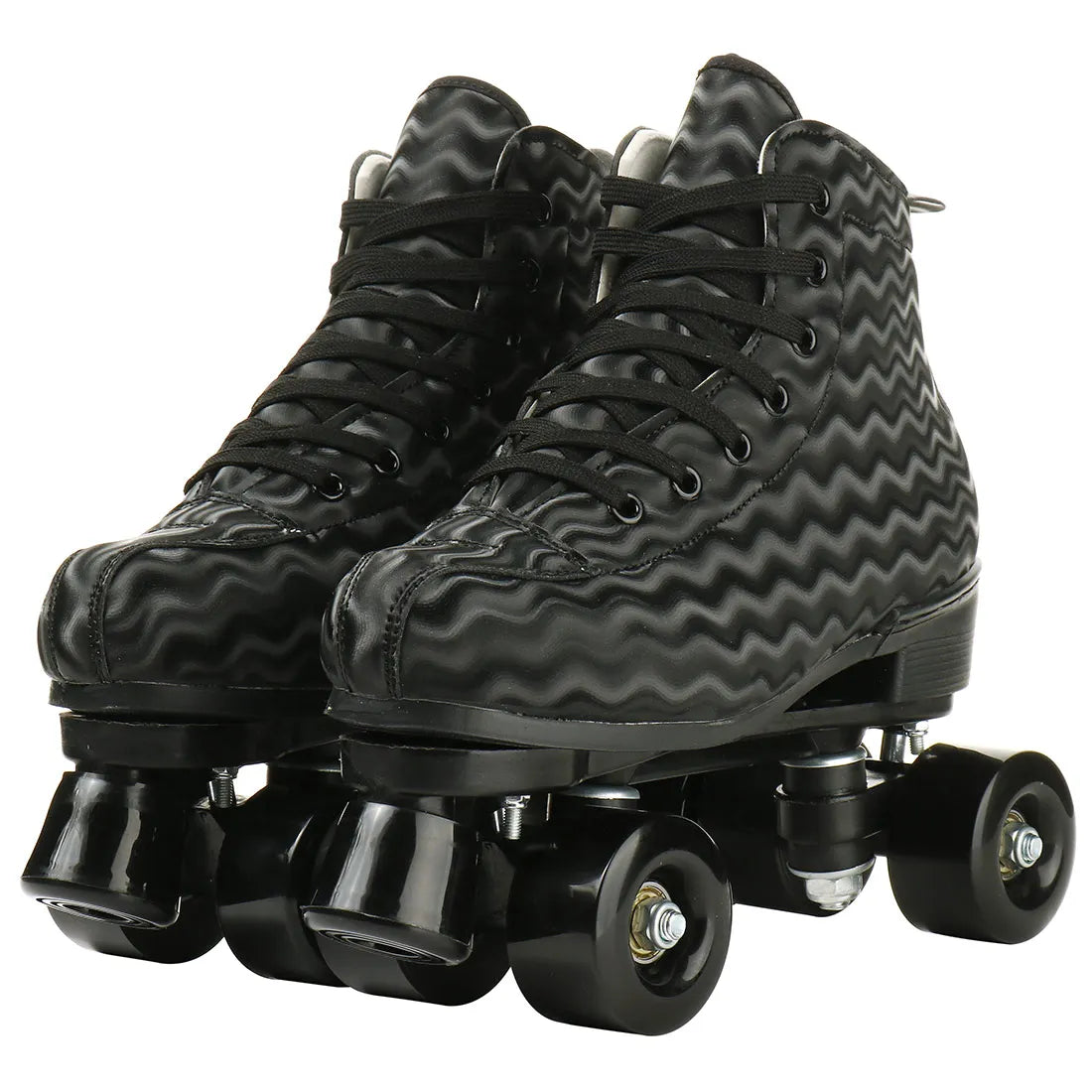 Wavy PU Quads Roller Skate Shoes