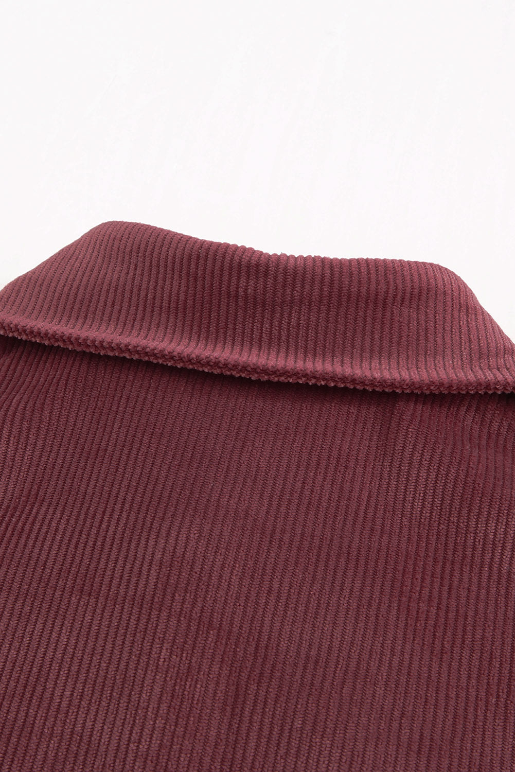 Pocketed Button Ribbed Textured Shacket