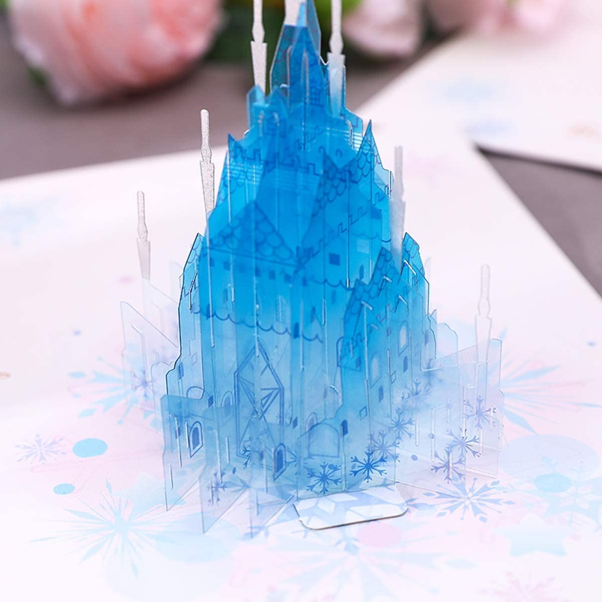 Crystal castle 3D Pop Up Greeting Card