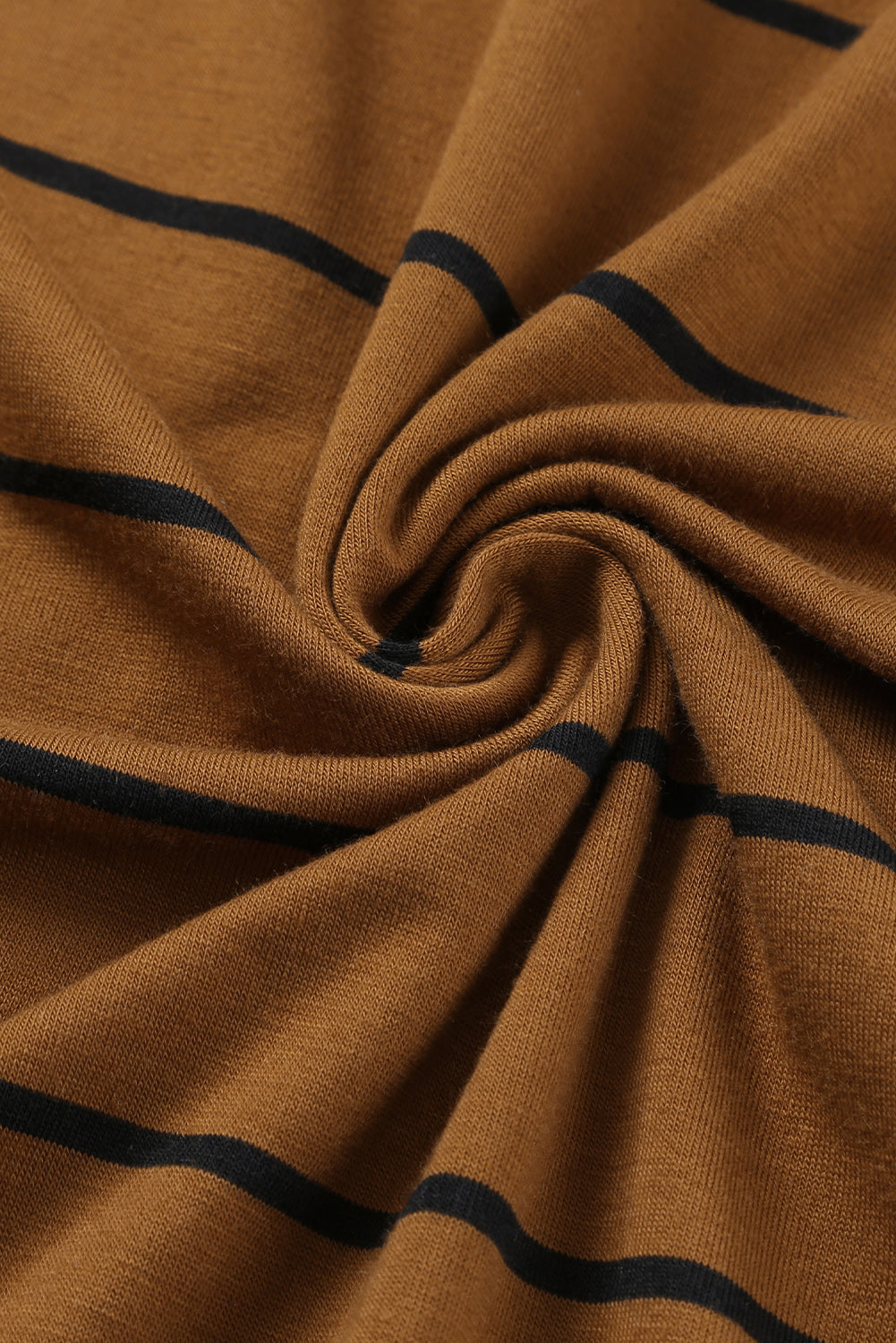 Brown Striped Backless Casual Side Slits Maxi Dress