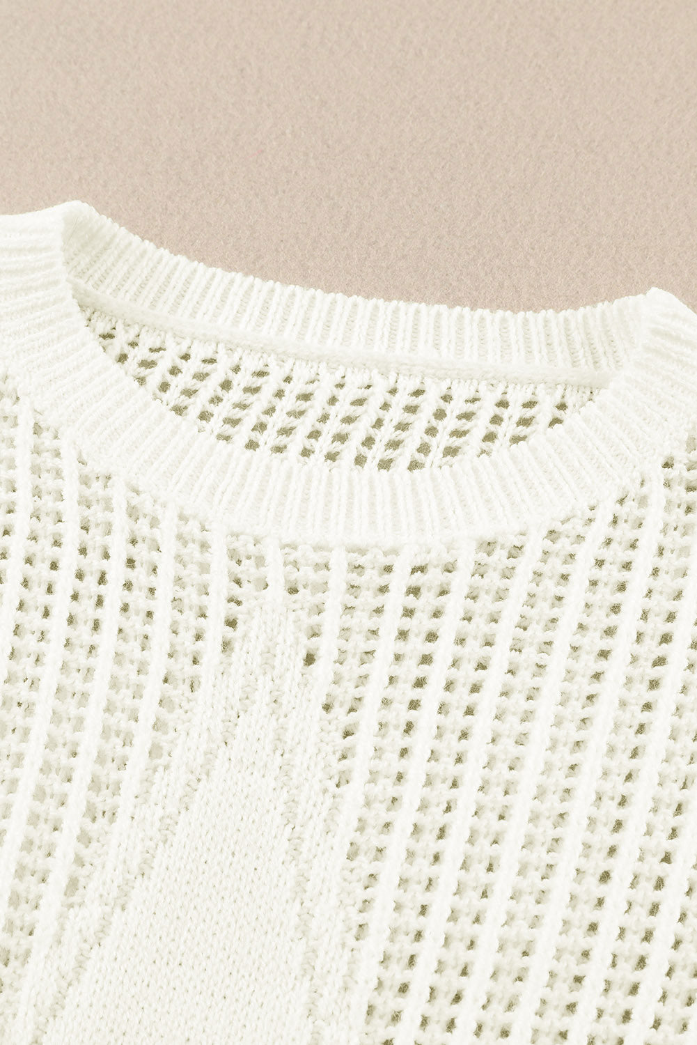 Black Star Pattern Lightweight Hollow Knit Sweater