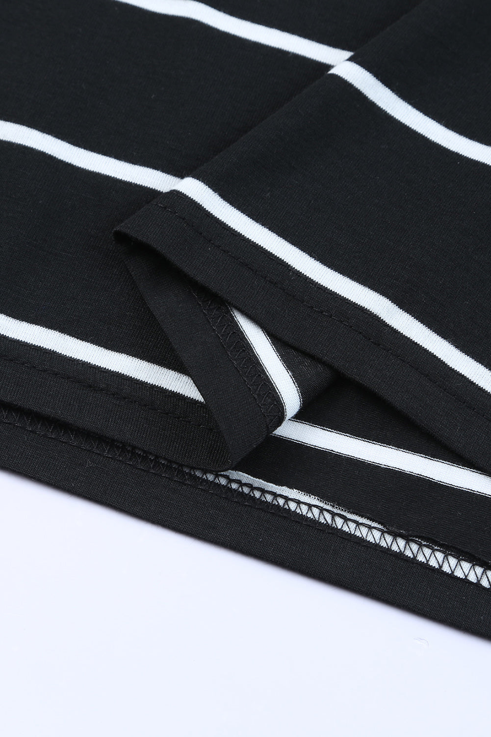Brown Striped Backless Casual Side Slits Maxi Dress