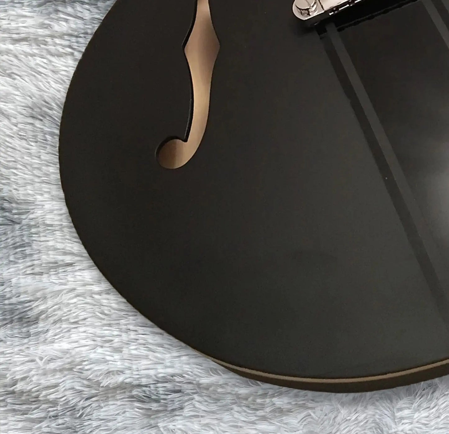 Tom Delonge ESa-333 Jazz Electric Guitar Matte Black Semi Hollow Body