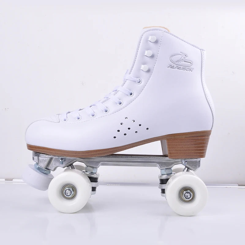 Colorful Solid Color Classic Boot Style Indoor/Outdoor Quad Roller Skates
