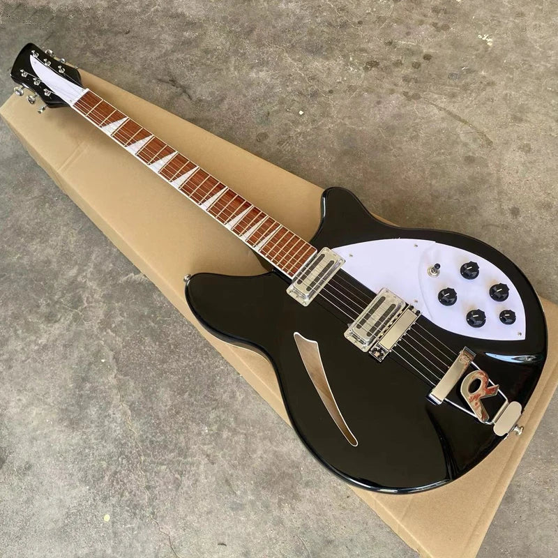 High Quality Semi Hollow Body 6 Sting Electric Guitar (R Shaped Tailpiece, 24F, Rosewood Fretboard)