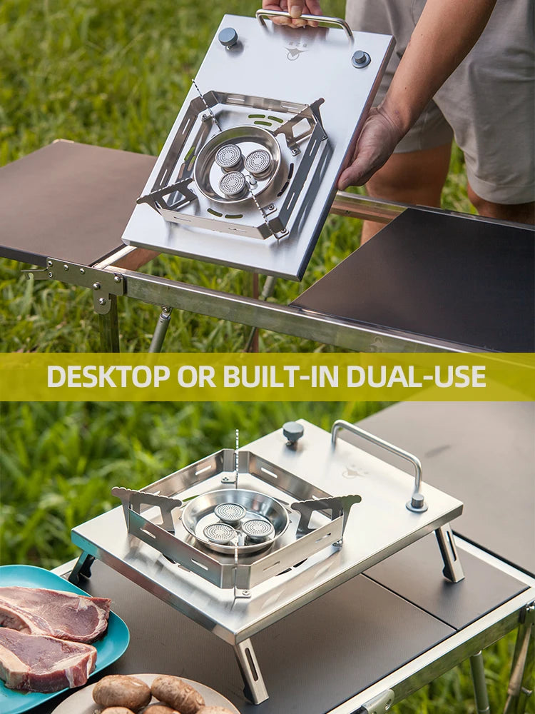 7800W High Power Stainless Steel Outdoor Camping IGT Gas Stove Table Burner