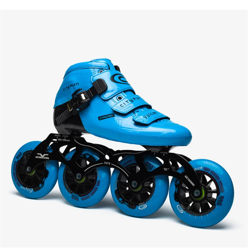 Advanced Carbon Fiber Inline Speed Skates - 7075 Alloy CNC Frame | 85A Durable PU 110mm 100mm 90mm Roller Wheels
