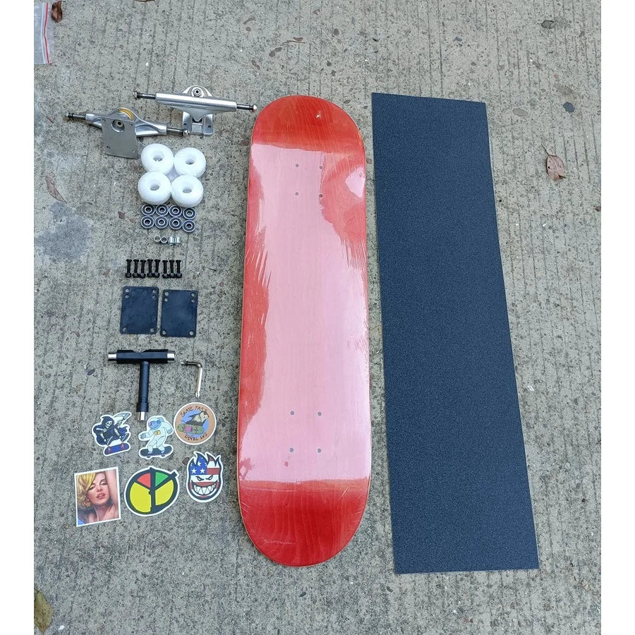 DIY Full (7.75" - 8.5") Skateboard Set - (7ply Canadian Maple Deck)