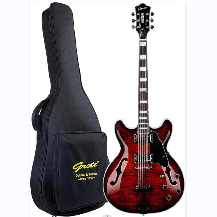 GROTE 335 Style Electric Semi Hollow Body Jazz Guitar