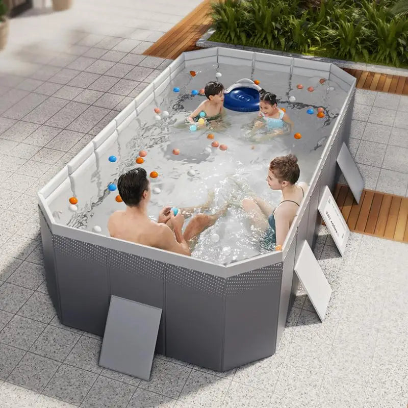 1.85m Foldable Non-Inflatable Outdoor Swimming Pool Frame (196x107x45)cm