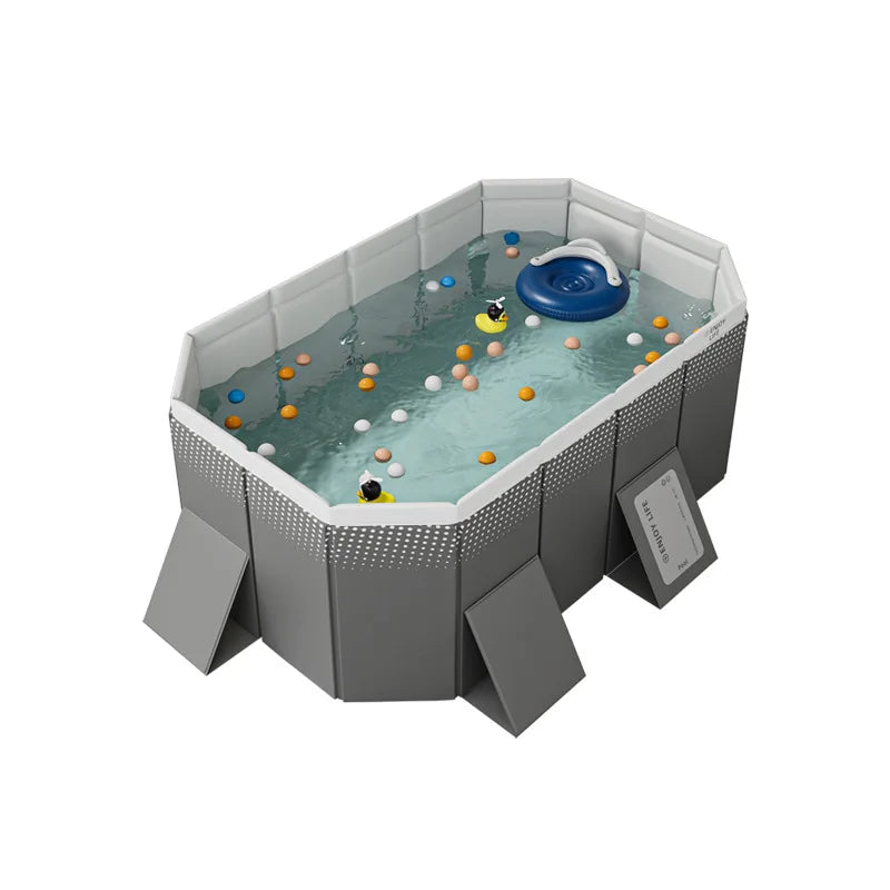 1.85m Foldable Non-Inflatable Outdoor Swimming Pool Frame (196x107x45)cm