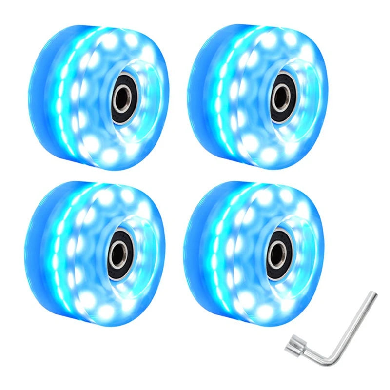Outdoor Luminous Quad Roller Skates/Skateboard Wheels - 4 Wheels 58Mm X 32Mm