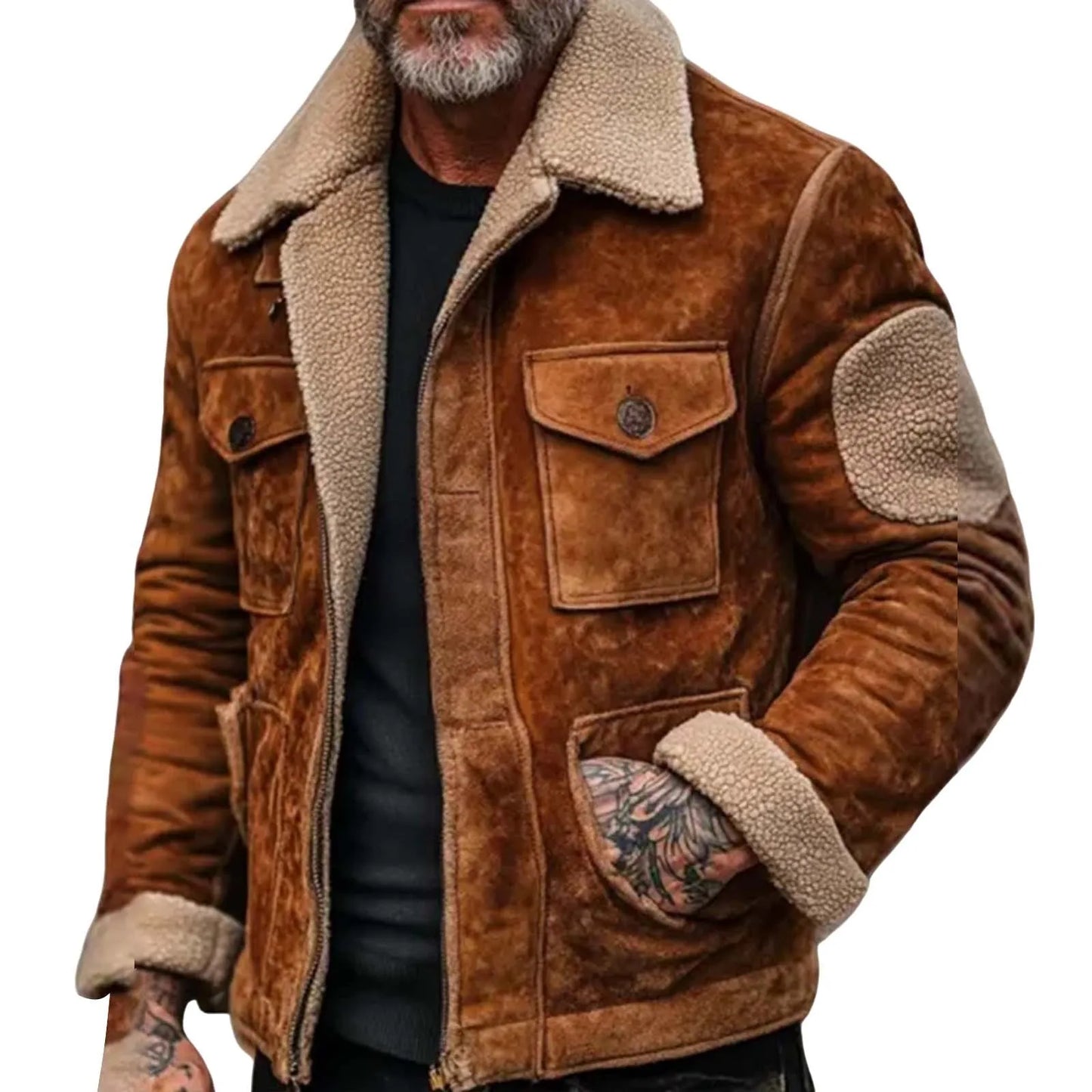 Vintage Lamb Hair Thickened Gentleman Jacket