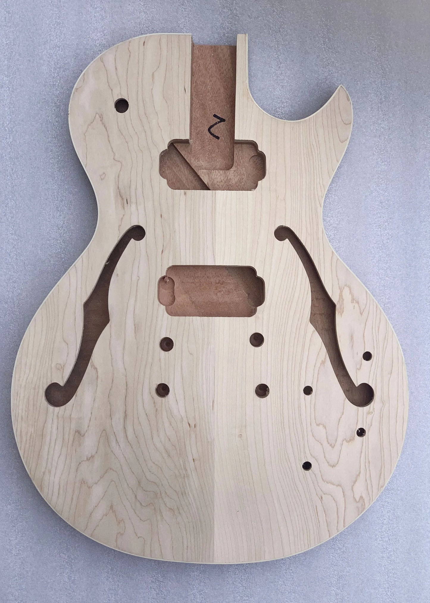 F Hole Semi Hollow Electric Guitar Kit with all accessories