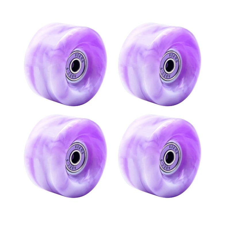 58mm x032mm 82A Pack Roller Skate Wheels with Bearings (Quad Skates and Skateboard) - 4 Pack