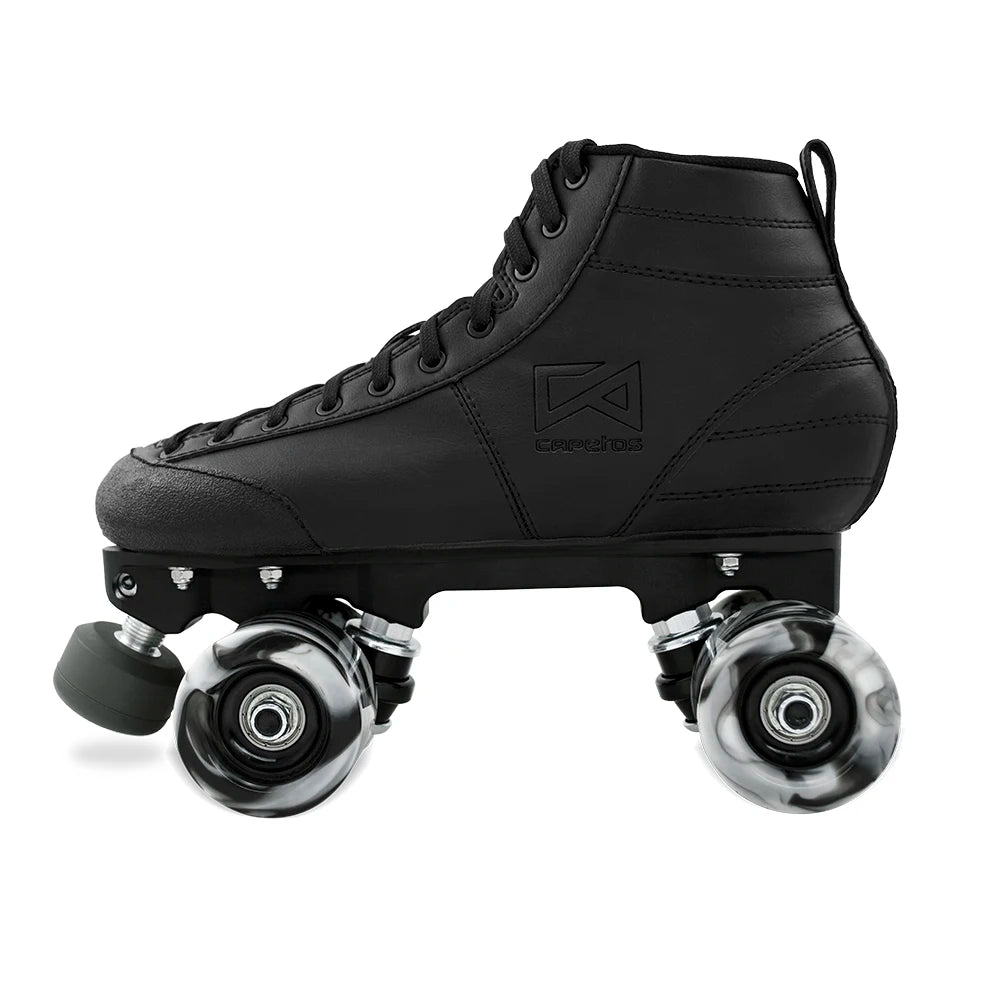 Original Capetos Quad Skate Wheels - 60x40mm 88A Swirl Wheels (Black)