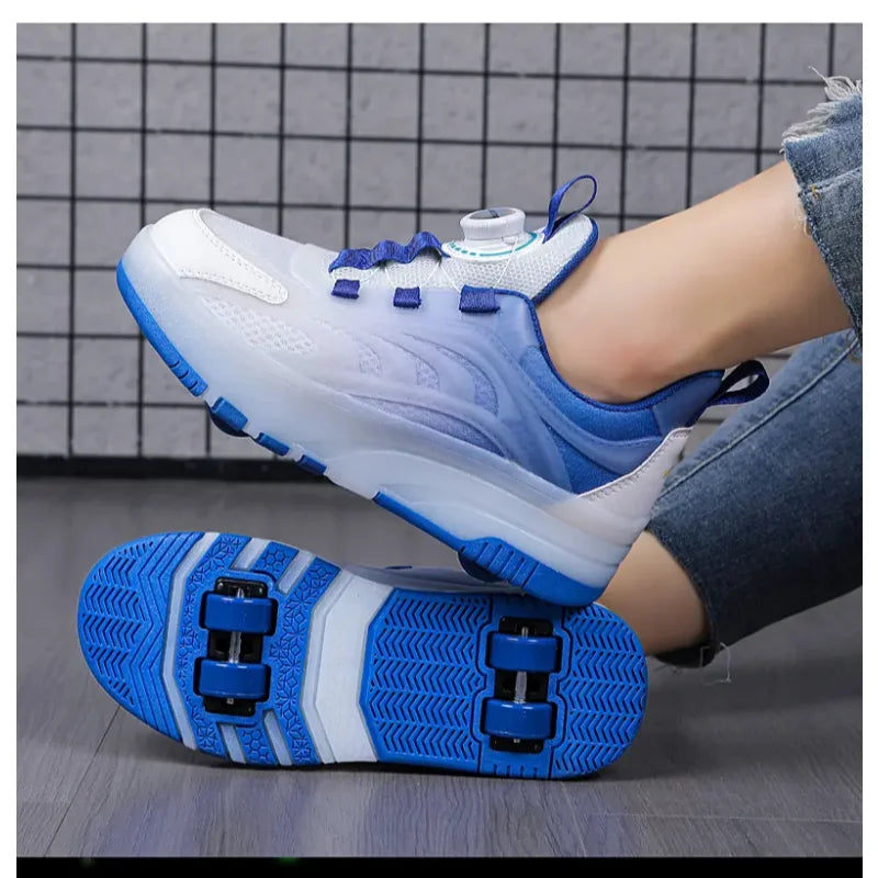 Kids Fashion 4 Wheels Skate Shoes (Heelys)