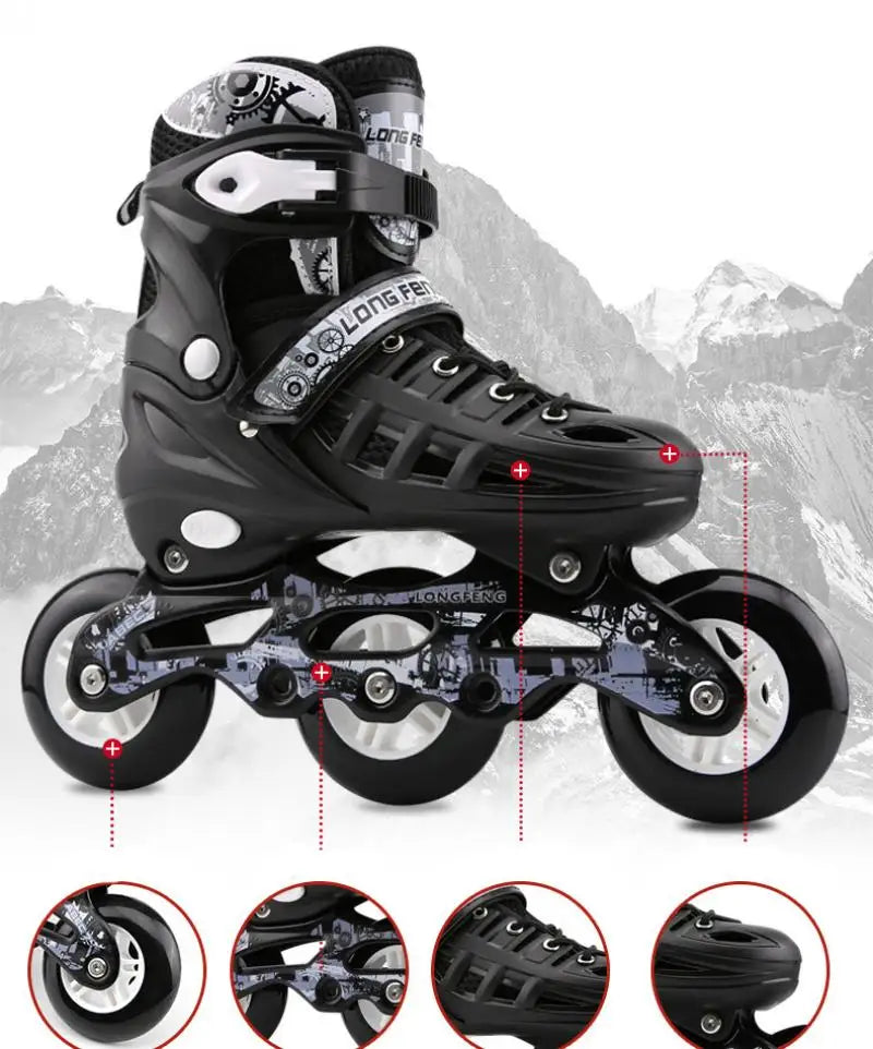 Professional Adjustable 3 Wheels Free Skate Inline Skates