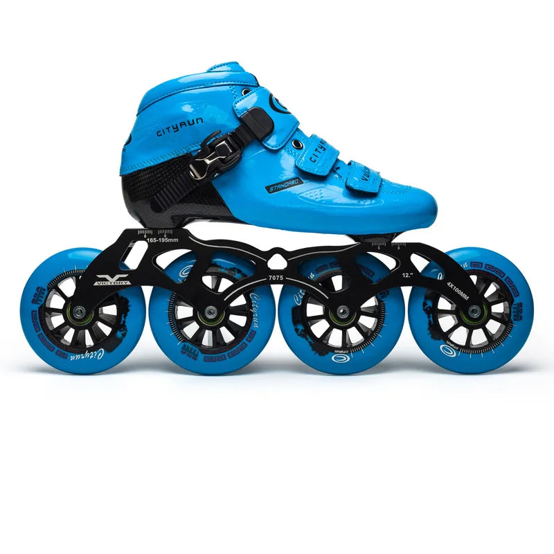 Advanced Carbon Fiber Inline Speed Skates - 7075 Alloy CNC Frame | 85A Durable PU 110mm 100mm 90mm Roller Wheels