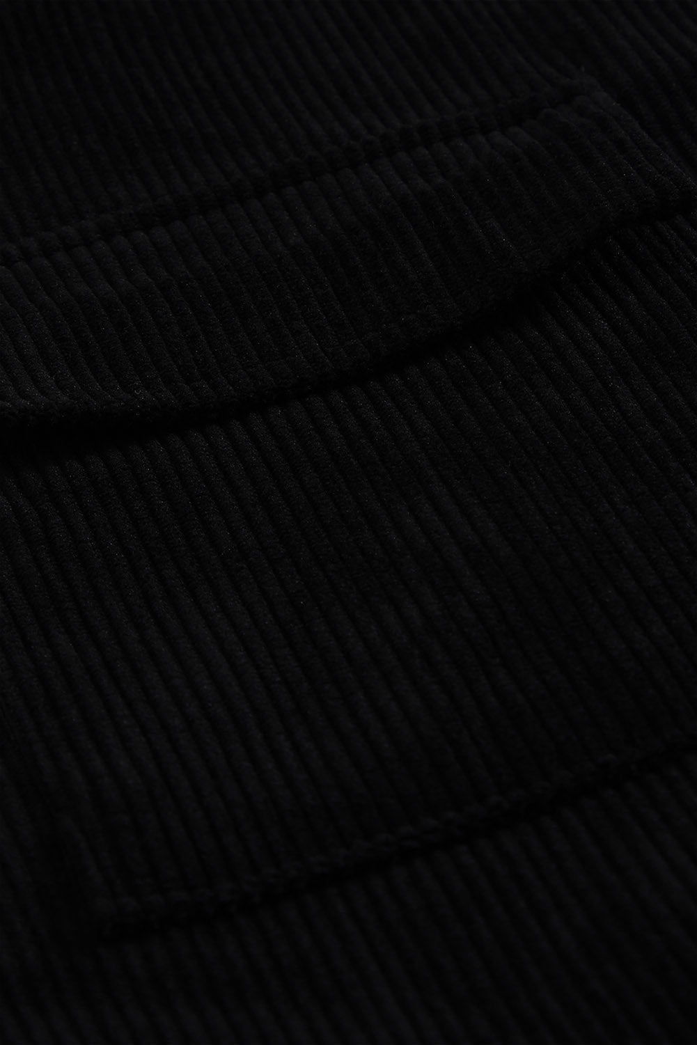 Pocketed Button Ribbed Textured Shacket