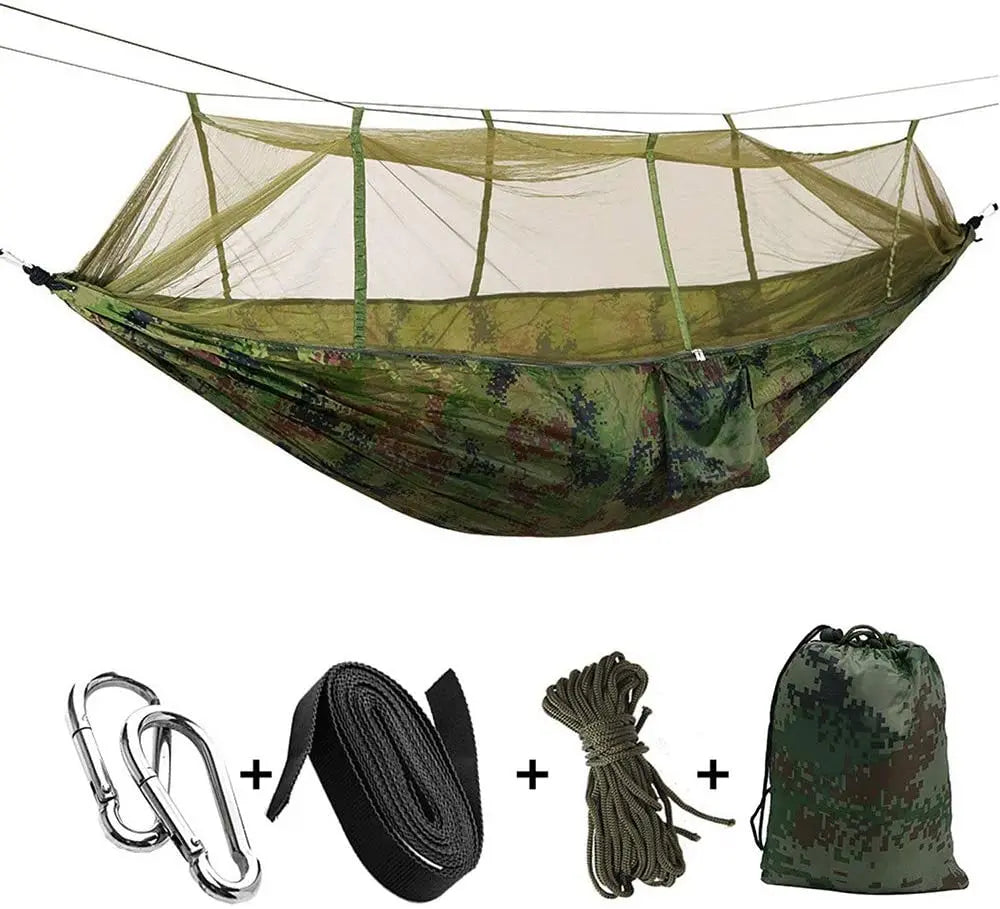 Outdoor 2 Person Camping Garden Hammock With Mosquito Net