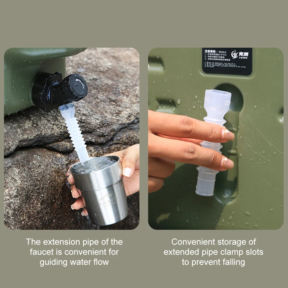3.2 Gallon/12L Camping Water Container with Spigot BPA Free Car Water Carrier Tank Large Capacity Truly No Leakage Multifunction