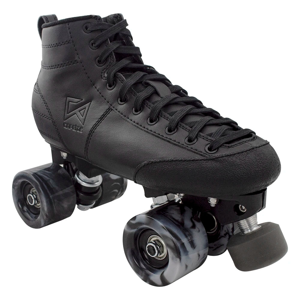 Original Capetos Quad Skate Wheels - 60x40mm 88A Swirl Wheels (Black)