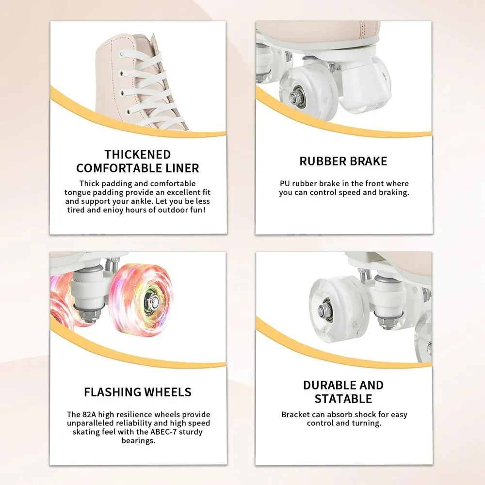 Beginner Stylish Dance Quad Roller Skates
