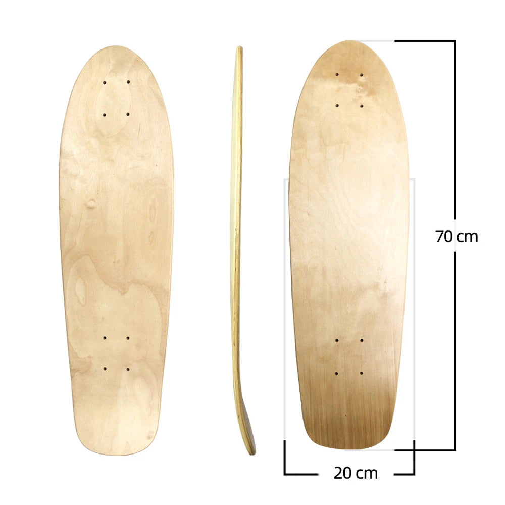 DIY Blank Skateboard Longboard - 28/30/31/33/36" Smooth Maple Deck