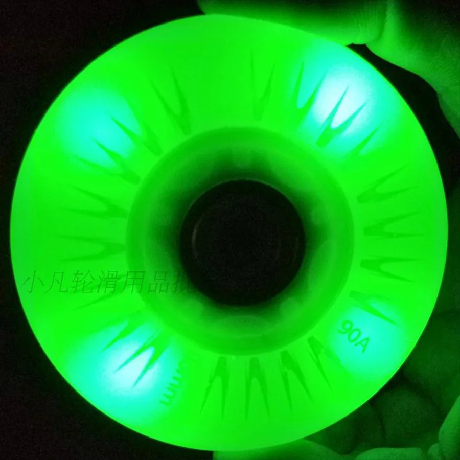 8PCS LED Flash 90A Inline Skate Wheels Lighting Skating Wheels (60 62 64 68 70 72 76 80mm)