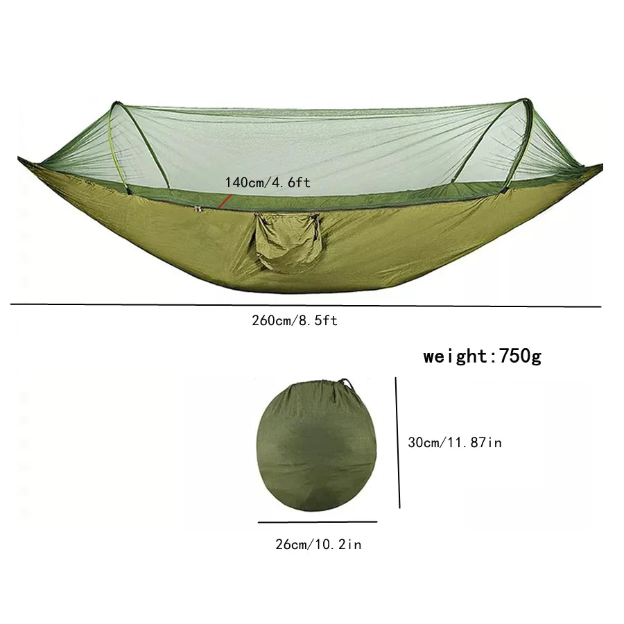 Outdoor 2 Person Camping Garden Hammock With Mosquito Net